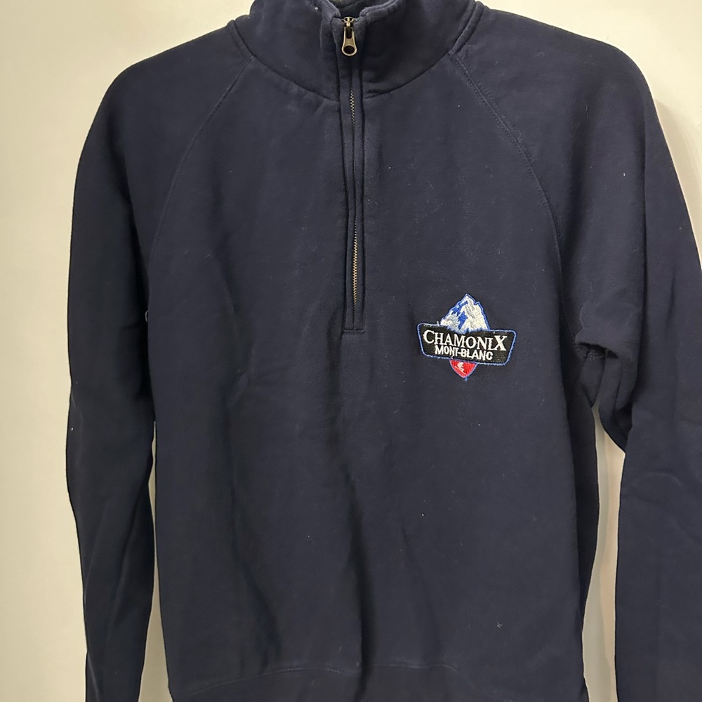 Navy Sweater Chamonix Mont Blanc